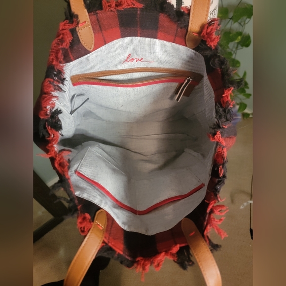 ED Ellen Degeneres Oax to Oax tote handbag tartan - Picture 4 of 9